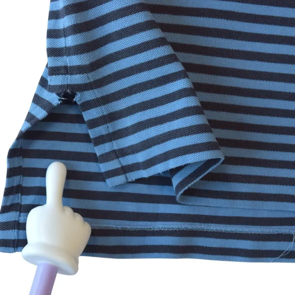 Polo Ralph Lauren Blue Striped Polo Shirt Mens XL